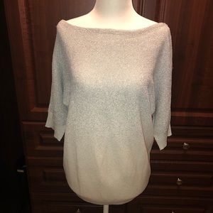 Sparkly WHBM short sleeve holiday top